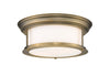 Sonna 2 Light Flush Mount in Heritage Brass Finish