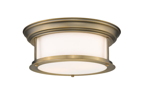 Sonna 2 Light Flush Mount in Heritage Brass Finish