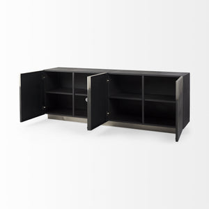 Roxdale 82.0L x 18.0W x 29.0H Acid Wash Metal Sideboard