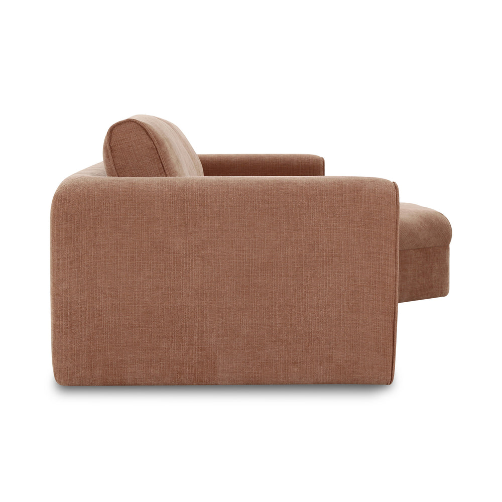 Madrid Right Sectional in Heritage Pink Chenille