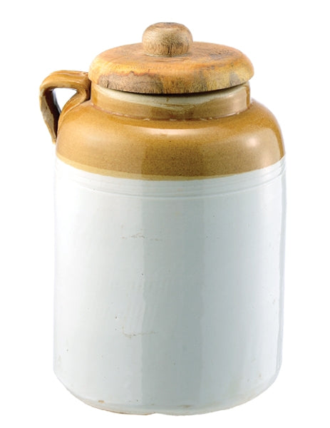 Small Crockery Pickling Jug W/ Handle