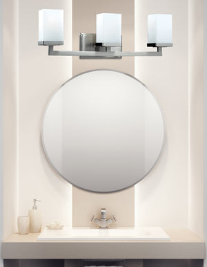 Tidal 3 Light Vanity  in Brushed Nickel Finish