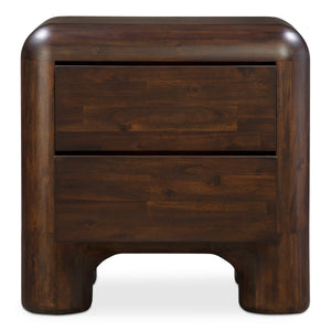 Moe's Rowan Nightstand Dark Brown Acacia
