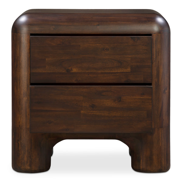 Moe's Rowan Nightstand Dark Brown Acacia
