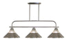 Annora 3 Light Island/Billiard in Brushed Nickel Finish