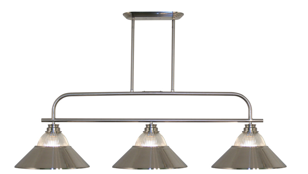 Annora 3 Light Island/Billiard in Brushed Nickel Finish