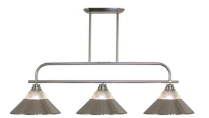 Annora 3 Light Island/Billiard in Brushed Nickel Finish