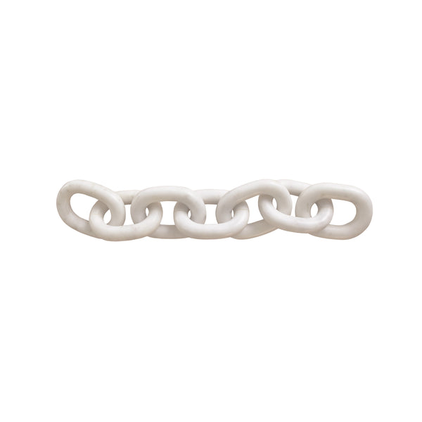 WHITE MARBLE CHAIN LINK OBJECT