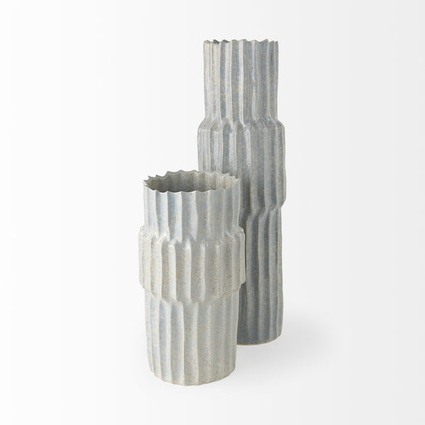 Cardon 14.4H Gray Ceramic Vase