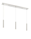 Forest 3 Light Island/Billiard in Brushed Nickel Finish