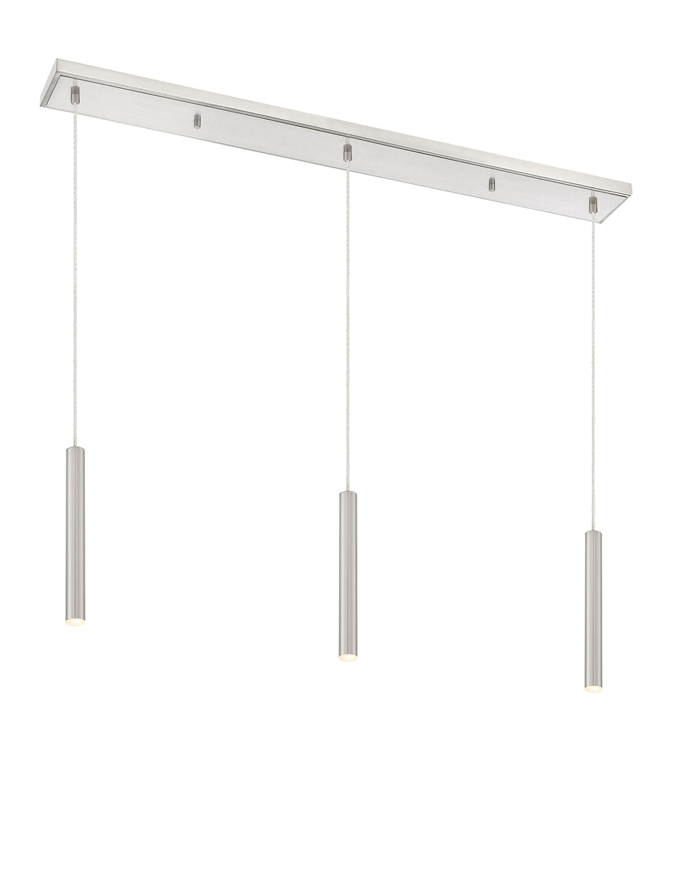 Forest 3 Light Island/Billiard in Brushed Nickel Finish