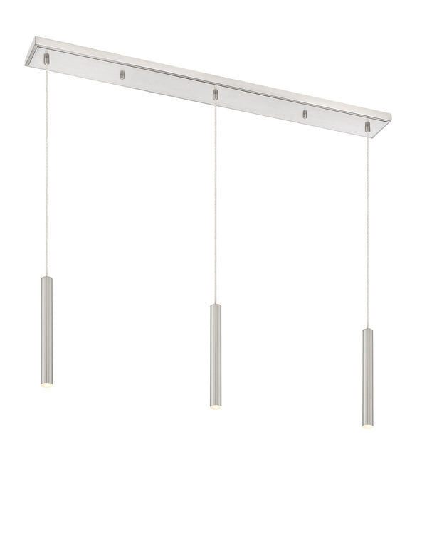 Forest 3 Light Island/Billiard in Brushed Nickel Finish