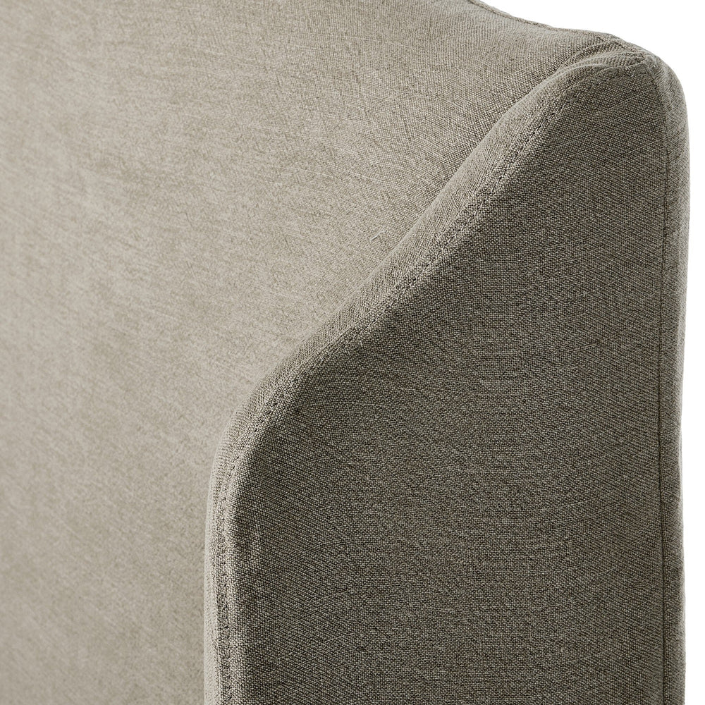 Meryl Slipcover King Bed - Broadway Stone