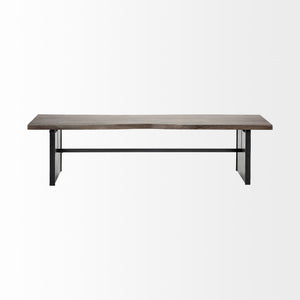 Ledger I 70L x 17W Brown Live-Edge Wooden Dining Bench