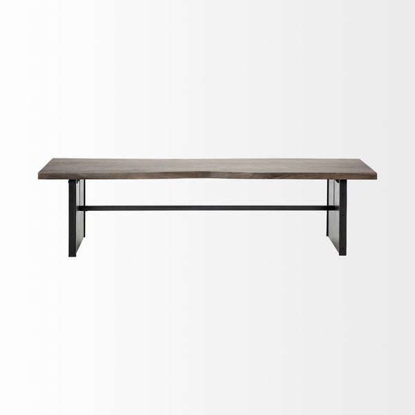 Ledger I 70L x 17W Brown Live-Edge Wooden Dining Bench