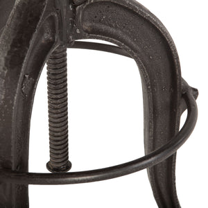 Industrial Teak Adjustable Recycled Teak Bar Stool