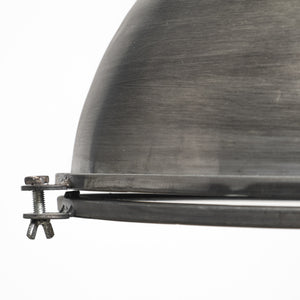 Bashaw I 17x20 Gray Toned Metal Dome Pendant Light