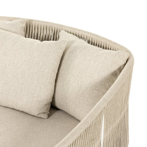 Porto Outdoor Day Bed In White Aluminum