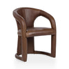 Archie Leather Dining Chair in Bison Brown