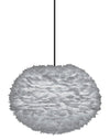 Eos Large Plug-In Pendant in Grey with Black Cord