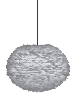Eos Large Plug-In Pendant in Grey with Black Cord