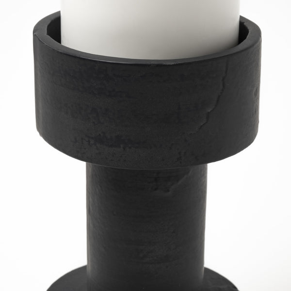 Bolton I 3.9L x 3.9W x 10.6H Black Metal Table Candle Holders