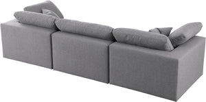 Carmen Cloud Modular Sofa In Grey Linen Fabric