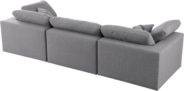 Carmen Cloud Modular Sofa In Grey Linen Fabric