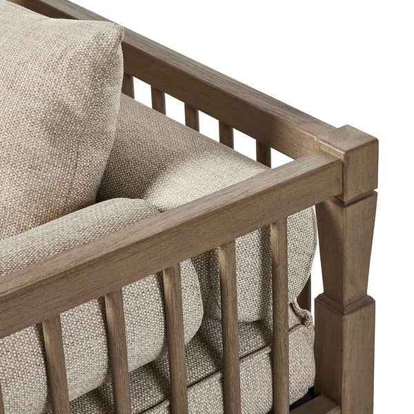 Amero Outdoor Sofa In 86" In Washed Brown In Fsc