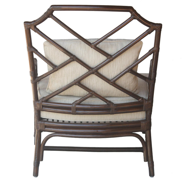 Kara Rattan Accent Arm Chair In Paloma Brown 