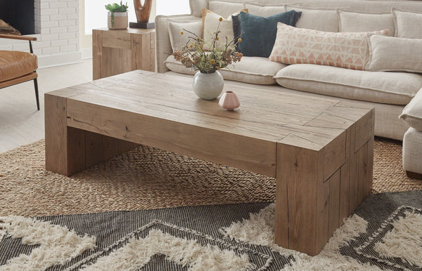 Bristol Solid Wood Coffee Table in Cafe Brown