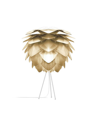 Silvia 31" H Table Lamp in Brass Foil Finish and White Base