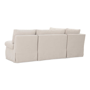 Moe's Fable Slipcover L-Shape Dining Banquette, 96" Beige
