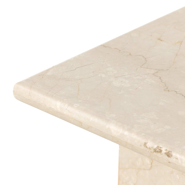 Arum End Table - Cream Marble