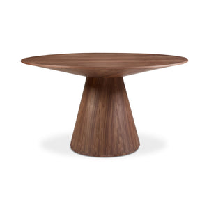 Moe's Otago Round Dining Table 54" Walnut Brown