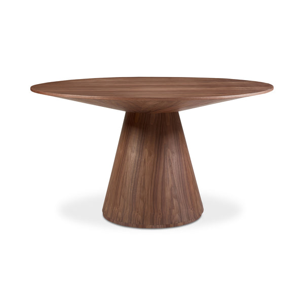 Moe's Otago Round Dining Table 54" Walnut Brown