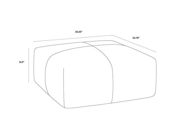 ELIO OTTOMAN - COGNAC LEATHER