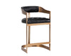 Beaumont Counter Stool - Antique Brass - Cantina Black