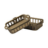Louis Set of 2 Natural Wood Slated Nesting Trays