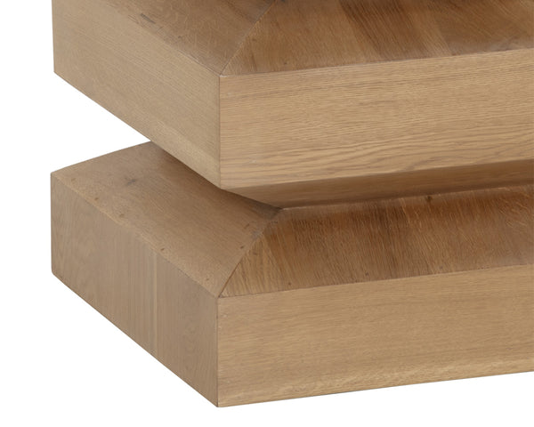 CORMAC END TABLE - RUSTIC OAK