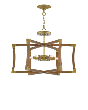Bastian Small Lantern In Chestnut & Brass