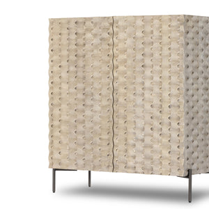 Raffael Bar Cabinet In Carvd Stonewash Grey