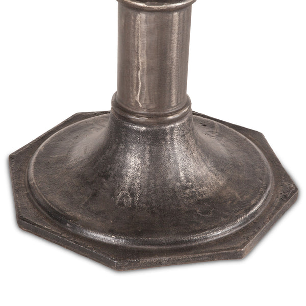 Steampunk 48-Inch Round Marble and Cast Iron Table
