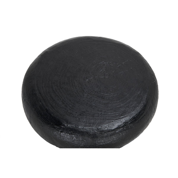 Samson Stool/Side Table, Black Burnt Resin