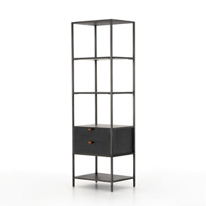 Trey Bookshelf in Black Wash Poplar
