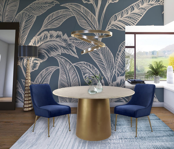 Irvin Dining Chair In Navy Velvet