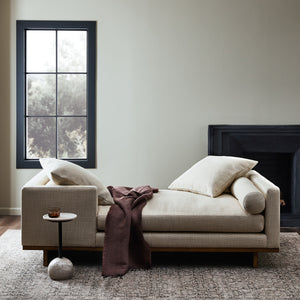 Everly Tete A Tete Chaise in Irving Taupe