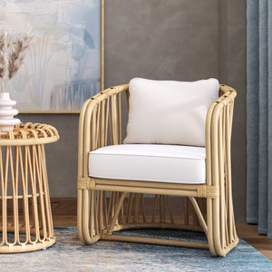 Shanaya Rattan Accent Arm Chair, Natural