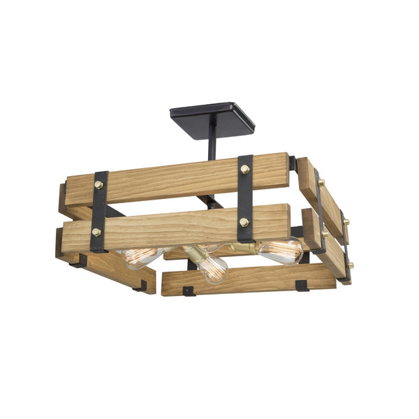 Barnyard AC11493 Semi-Flush Mount in Honey