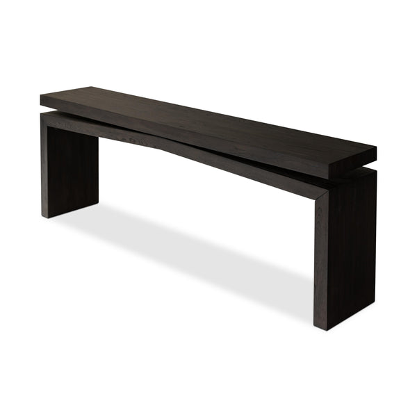 Matthes Console Table in Smoked Black